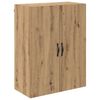 vidaXL Hoge kast met lade 2 pcs Artisan Eiken Ge&euml;ngineerd hout en glas