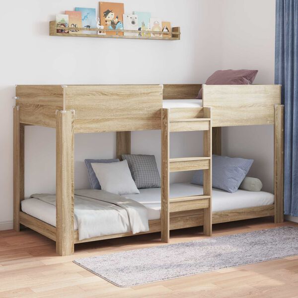 vidaXL Bunk Bed voor Kinderen Sonoma Eiken 100 x 190 cm Bewerkt hout
