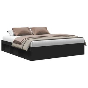 vidaXL Bedframe zwart 180x200 cm Super King Size