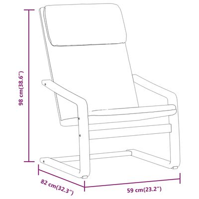 vidaXL Relaxstoel met voetenbank stof donkerbruin