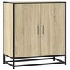 vidaXL Dressoir 68x35x76 cm bewerkt hout en metaal sonoma eikenkleur