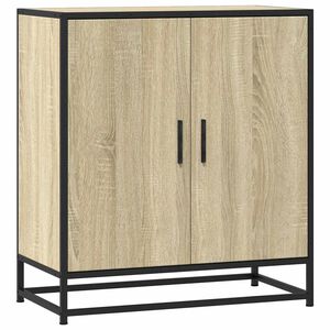 vidaXL Dressoir 68x35x76 cm bewerkt hout en metaal sonoma eikenkleur