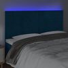 vidaXL Hoofdbord LED 180x5x118/128 cm fluweel donkerblauw