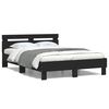 vidaXL Bedframe met hoofdeinde en LED zwart 120x190 cm