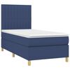 vidaXL Boxspring met matras en LED stof blauw 80x200 cm