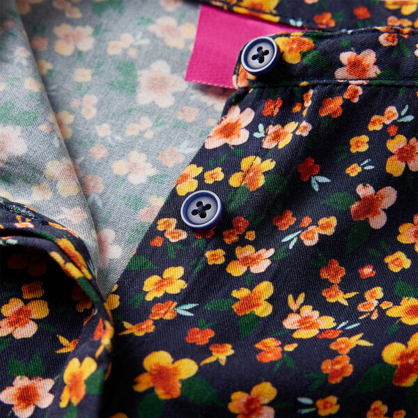 Kinderoverhemd met bandkraag 92 marineblauw