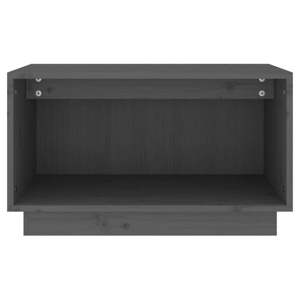 vidaXL Tv-meubel 60x35x35 cm massief grenenhout grijs