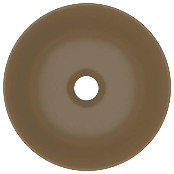 vidaXL Wastafel rond keramiek matcr&egrave;me