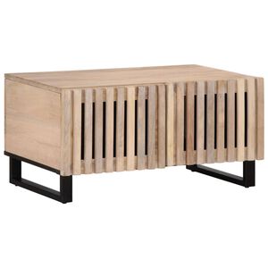 vidaXL Salontafel 80x51x40 cm massief mangohout wit