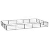 vidaXL Hondenkennel 16 panelen 100x50 cm gepoedercoat staal zwart