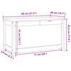 vidaXL Opbergbox grijs 80x40x45,5 cm massief grenenhout