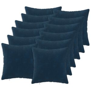 vidaXL Kussensloop 12 st HEERLEN Blauw 40 x 40 cm Microfiber Fleece