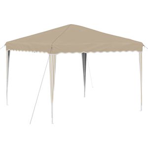 vidaXL Pop-up partytent 288 x 288 x 245 cm Cr&egrave;mekleurig Oxford Stof