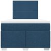 vidaXL Boxspring met matras stof blauw 120x190 cm