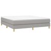 vidaXL Boxspring bed stof lichtgrijs 160x200 cm
