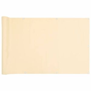 vidaXL Balkonscherm 600x90 cm PVC cr&egrave;mekleurig