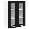 vidaXL Hangkast met opslag Zwart Eiken 60 x 31 x 80 cm Bewerkt hout