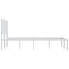 vidaXL Bedframe met hoofdbord metaal wit 120x190 cm