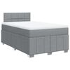 vidaXL Boxspring met matras stof lichtgrijs 120x190 cm