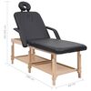 vidaXL Massagetafel 3 zones kunstleer zwart