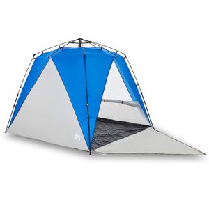 vidaXL Strandtent 4-persoons waterdicht snelontgrendeling azuurblauw