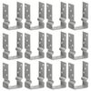 vidaXL Grondankers 12 st 9x6x15 cm gegalvaniseerd staal zilverkleurig