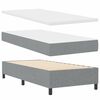 vidaXL Boxspring bed met matras Lichtgrijs 100 x 200 cm Stof