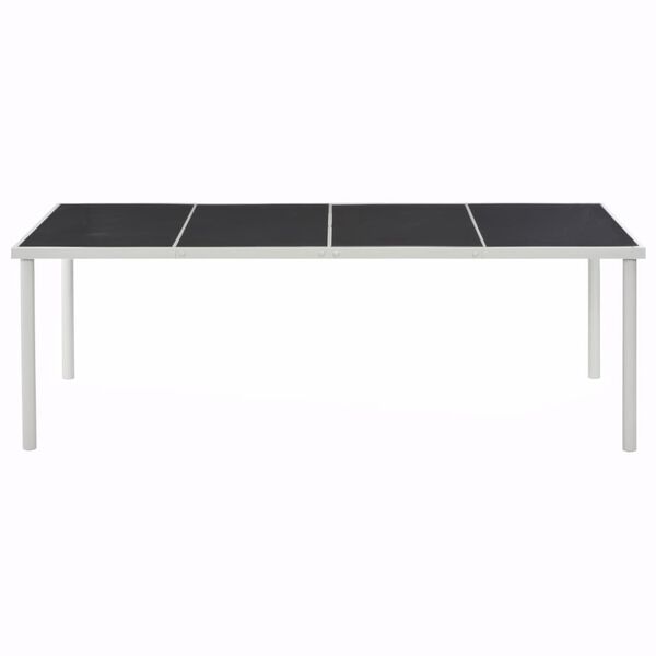 vidaXL Tuintafel 220x90x74,5 cm staal zwart