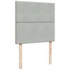 vidaXL Boxspring met matras fluweel lichtgrijs 80x200 cm