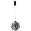 Luxform Hanglamp op batterijen Ball Swirl LED zilverkleurig