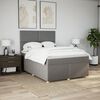 vidaXL Boxspring met matras stof taupe 140x200 cm