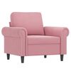 vidaXL 4-delige Loungeset met kussens fluweel roze