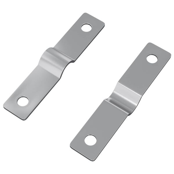 vidaXL Strijkplaat 2 pcs Zilver 50 x 10 x 1,2 mm IJzer