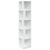 vidaXL Hoekkast 33x33x164,5 cm bewerkt hout hoogglans wit