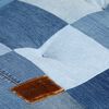 vidaXL Poef vierkant 100x100x20 cm denim patchwork