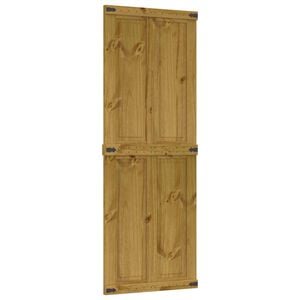 vidaXL Schuifdeur CORONA 70 x 210 cm Massief grenenhout HoningBruin