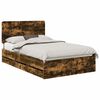vidaXL Bedframe met lade Gerookt eiken 135 x 190 cm Ingenieurshout