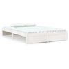 vidaXL Bedframe massief hout wit 135x190 cm