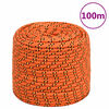 vidaXL Boottouw 10 mm 100 m polypropyleen oranje