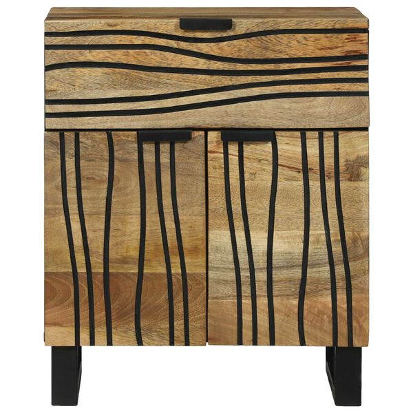 vidaXL Nachtkastje met lade Bruin 50 x 33 x 60 cm Massief acaciahout