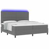 vidaXL Boxspring bed Lichtgrijs en wit. 203 x 200 x 128 cm