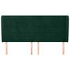 vidaXL Hoofdbord met randen 203x23x118/128 cm fluweel donkergroen