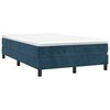 vidaXL Boxspring met matras fluweel donkerblauw 120x200 cm