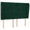 vidaXL Hoofdbord met randen 147x23x118/128 cm fluweel donkergroen
