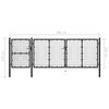 vidaXL Poort 400x125 cm staal zwart