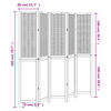 vidaXL Kamerscherm met 5 panelen massief paulowniahout donkerbruin
