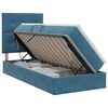 vidaXL Opslag bed met matras Donkerblauw 90 x 190 cm Fluweel