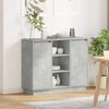 vidaXL LED Sideboard Beton Grijs 90 x 32 x 75 cm Bewerkt hout