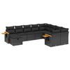 vidaXL Patio Sofa Set 8-zits Black