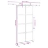 vidaXL Schuifdeur met beslag 102,5x205 cm gehard glas en aluminium